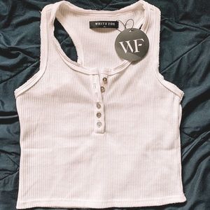 White Fox Boutique Crop Top, Size: L
